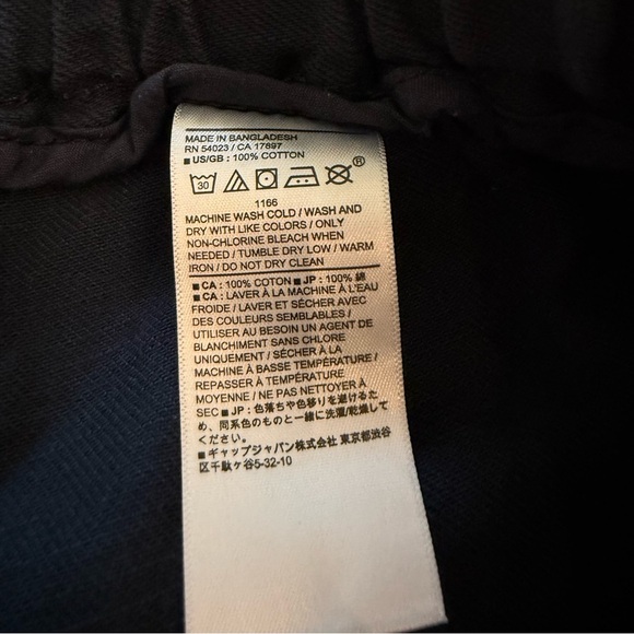 Banana Republic Navy Blue Denim Wide Leg Crop Trouser Elastic Waist Pants Small - Picture 9 of 11